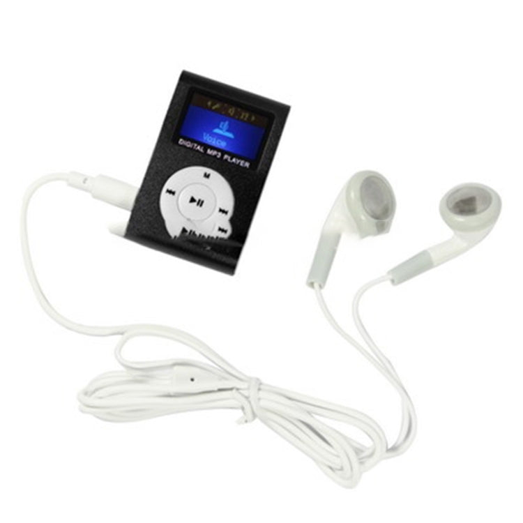 TF / Micro SD Card Slot MP3 Player with LCD Screen, Metal Clip(Black) - free shipping - PMC TechLife - Order now!