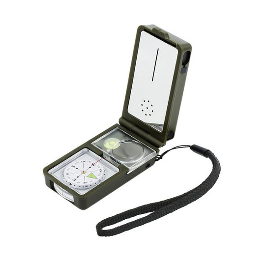 10 in 1 (Thermometer, Hygrometer, LED light, Reflector, Spirit level, Compass, Whistle, Flint, Magnifier, Ruler) Multi-Function Portable Compass - Hiking Meter by PMC Jewellery | Online Shopping South Africa | PMC Jewellery | Buy Now Pay Later Mobicred