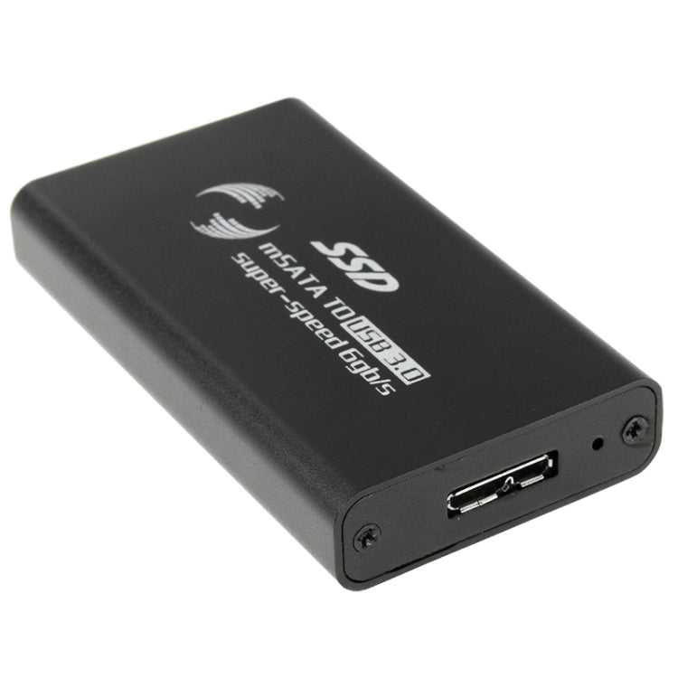 6gb/s mSATA Solid State Disk SSD to USB 3.0 Hard Disk Case(Black) - HDD Enclosure by PMC Jewellery | Online Shopping South Africa | PMC Jewellery