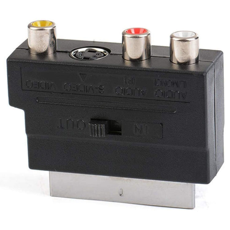 Scart Male to Female with Composite AV + S-Video Sockets(Black) - free shipping - PMC TechLife - Order now!