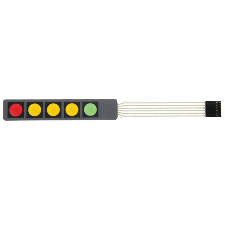 10 PCS Matrix 1 x 5 Keys Membrane Switch Keypad - Module by PMC TechLife | Online Shopping South Africa | PMC TechLife | Buy Now Pay Later Mobicred