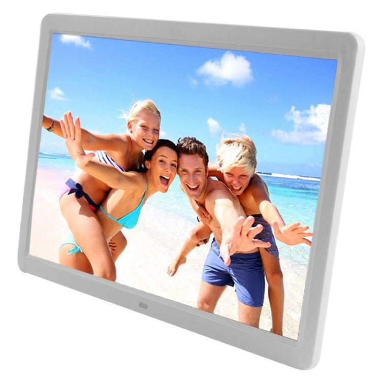 15 inch 1280 x 800 16:9 LED Widescreen Suspensibility Digital Photo Frame with Holder & Remote Control, Support SD / MicroSD / MMC / MS / XD / USB Flash Disk(White) - 11-15 inch by PMC Jewellery | Online Shopping South Africa | PMC Jewellery | Buy Now Pay Later Mobicred