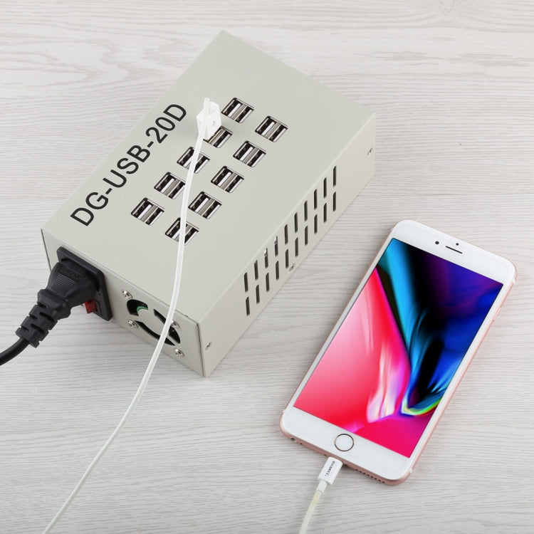 60W 12A 20 USB Ports Fast Charger Station Travel Desktop Charger Power Adapter - Multifunction Charger by PMC Jewellery | Online Shopping South Africa | PMC Jewellery | Buy Now Pay Later Mobicred