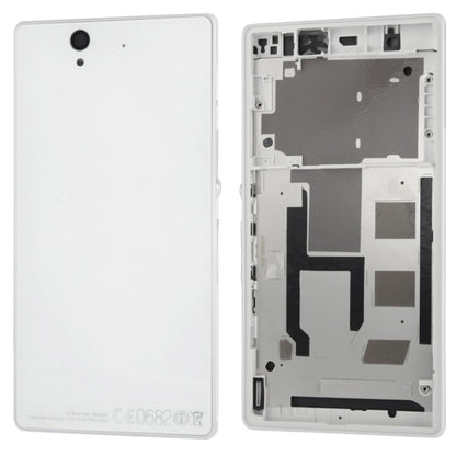 Middle Board + Battery Back Cover for Sony L36H(White) - Frame Bezel Plate by PMC Jewellery | Online Shopping South Africa | PMC Jewellery | Buy Now Pay Later Mobicred