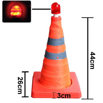 Lift Road Safety Road Cones with Warning Dome, Height: 44cm - Warning Lights by PMC TechLife | Online Shopping South Africa | PMC TechLife | Buy Now Pay Later Mobicred