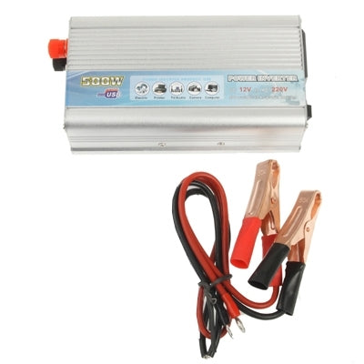 500W DC 12V to AC 220V Car Power Inverter with USB Port(Silver) - Others by PMC Jewellery | Online Shopping South Africa | PMC Jewellery | Buy Now Pay Later Mobicred