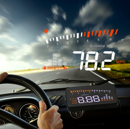 X5 HUD 3 inch Universal Multi Car Head Up Display with OBDII EOBD System, Light Sensors, Rotation Speed, Rotation Speed Unit, Unit Mark, Voltage, Water Temperature, Alarm mark(Black) - Head Up Display System by PMC Jewellery | Online Shopping South Africa | PMC Jewellery | Buy Now Pay Later Mobicred