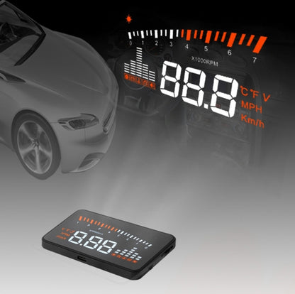 X5 HUD 3 inch Universal Multi Car Head Up Display with OBDII EOBD System, Light Sensors, Rotation Speed, Rotation Speed Unit, Unit Mark, Voltage, Water Temperature, Alarm mark(Black) - Head Up Display System by PMC Jewellery | Online Shopping South Africa | PMC Jewellery | Buy Now Pay Later Mobicred