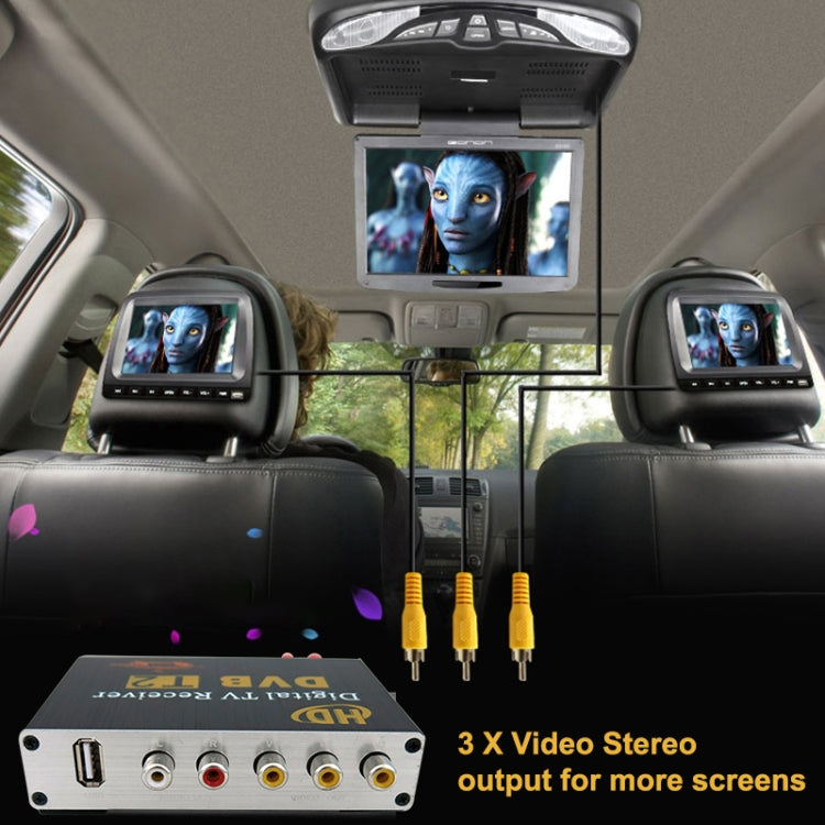 High Speed 90km/h H.264 / AVC MPEG4 Mobile Digital Car DVB-T2 TV Receiver, Suit for Europe / Singapore / Thailand / Africa ect. Market(Black) - DVB-T & Analog Solutions by PMC Jewellery | Online Shopping South Africa | PMC Jewellery | Buy Now Pay Later Mobicred