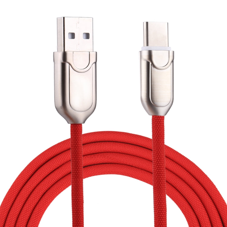 1m 2A USB-C / Type-C to USB 2.0 Data Sync Quick Charger Cable(Red) - USB-C & Type-C Cable by PMC TechLife | Online Shopping South Africa | PMC TechLife | Buy Now Pay Later Mobicred