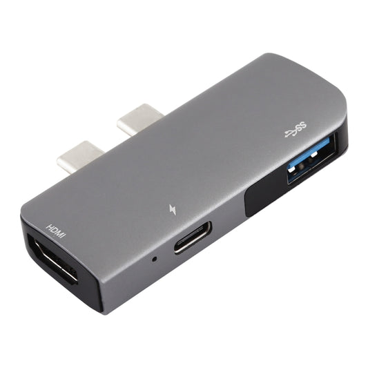 Double USB-C / Type-C to PD Port + USB 3.0 + HDMI Multifunctional Extension HUB Adapter - USB HUB by PMC Jewellery | Online Shopping South Africa | PMC Jewellery | Buy Now Pay Later Mobicred