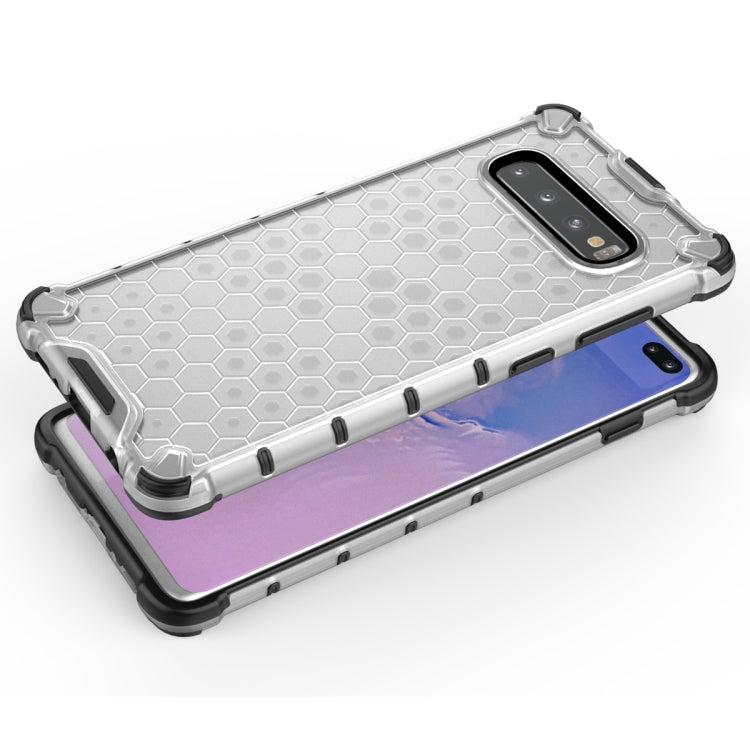 Honeycomb Shockproof PC + TPU Case for Galaxy S10+ (Blue) - Galaxy Phone Cases by PMC Jewellery | Online Shopping South Africa | PMC Jewellery