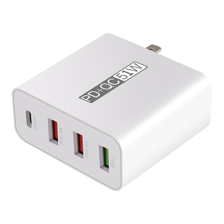 WLX-A6 4 Ports Quick Charging USB Travel Charger Power Adapter, US Plug - USB Charger by PMC Jewellery | Online Shopping South Africa | PMC Jewellery | Buy Now Pay Later Mobicred