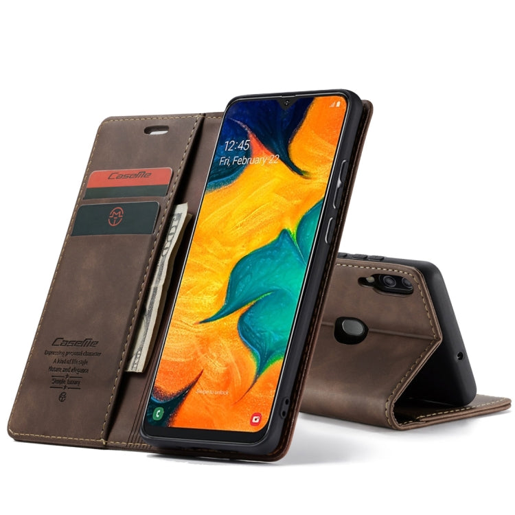 CaseMe-013 Multifunctional Retro Frosted Horizontal Flip Leather Case for Galaxy A40, with Card Slot & Holder & Wallet(Coffee) - Galaxy Phone Cases by CaseMe | Online Shopping South Africa | PMC Jewellery | Buy Now Pay Later Mobicred