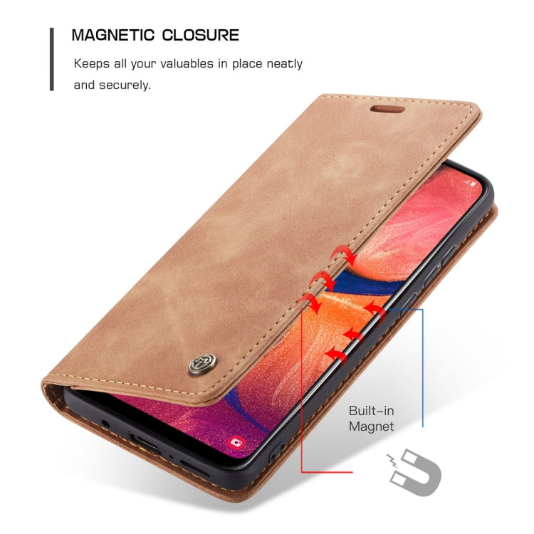 CaseMe-013 Multifunctional Retro Frosted Horizontal Flip Leather Case for Galaxy A20 / A30, with Card Slot & Holder & Wallet (Brown) - Galaxy Phone Cases by CaseMe | Online Shopping South Africa | PMC Jewellery | Buy Now Pay Later Mobicred