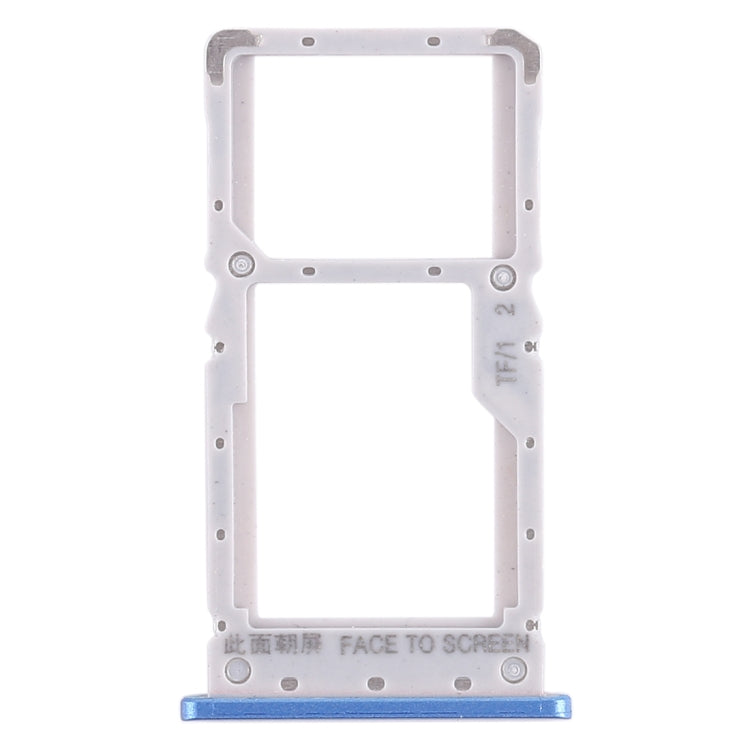 SIM Card Tray + SIM Card Tray / Micro SD Card Tray for Xiaomi Redmi Note 6 Pro (Blue) - Card Tray by PMc TechLife | Online Shopping South Africa | PMc TechLife | Buy Now Pay Later Mobicred