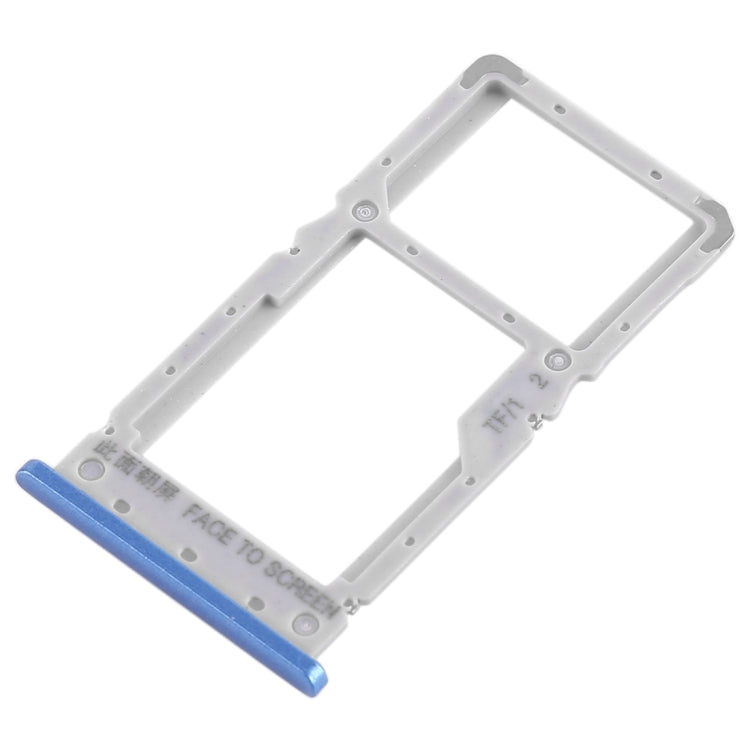 SIM Card Tray + SIM Card Tray / Micro SD Card Tray for Xiaomi Redmi Note 6 Pro (Blue) - Card Tray by PMc TechLife | Online Shopping South Africa | PMc TechLife | Buy Now Pay Later Mobicred