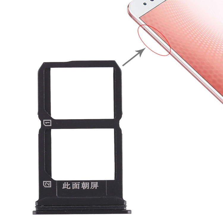 For Vivo X9s Plus 2 x SIM Card Tray (Black) - Card Tray by PMc TechLife | Online Shopping South Africa | PMc TechLife | Buy Now Pay Later Mobicred