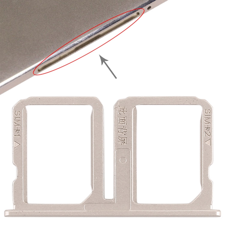 For Vivo Xplay5 2 x SIM Card Tray (Gold) - Card Socket by PMc TechLife | Online Shopping South Africa | PMc TechLife | Buy Now Pay Later Mobicred