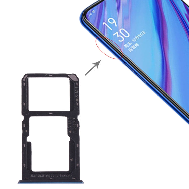 For OPPO A9 SIM Card Tray + SIM Card / Micro SD Card (Green) - Card Socket by PMc TechLife | Online Shopping South Africa | PMc TechLife | Buy Now Pay Later Mobicred