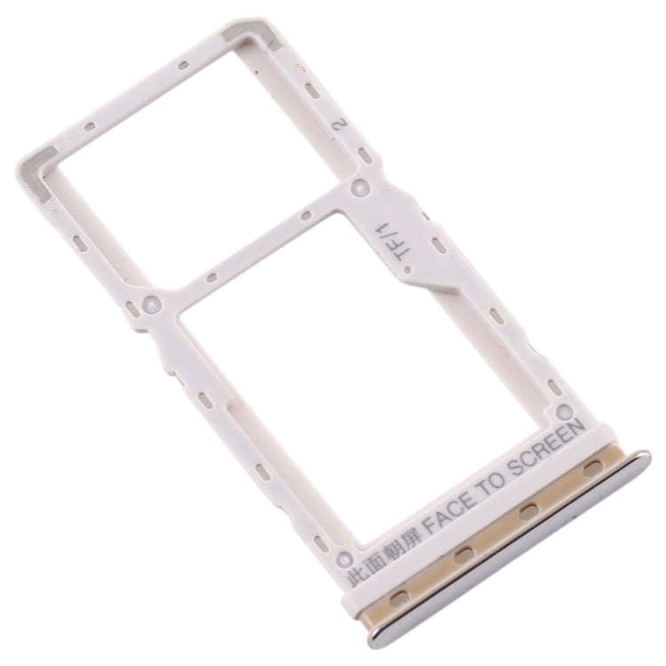 SIM Card Tray + SIM Card Tray / Micro SD Card Tray for Xiaomi Mi CC9e / Mi A3(Silver) - Card Tray by PMc TechLife | Online Shopping South Africa | PMc TechLife | Buy Now Pay Later Mobicred