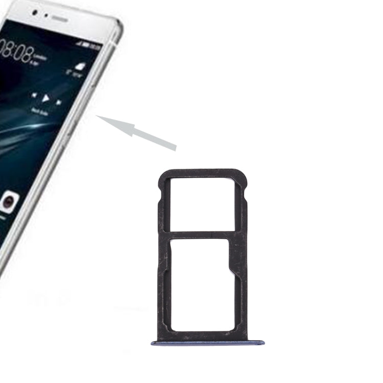 For Huawei P10 Lite SIM Card Tray & SIM / Micro SD Card Tray(Blue) - Card Socket by PMc TechLife | Online Shopping South Africa | PMc TechLife | Buy Now Pay Later Mobicred