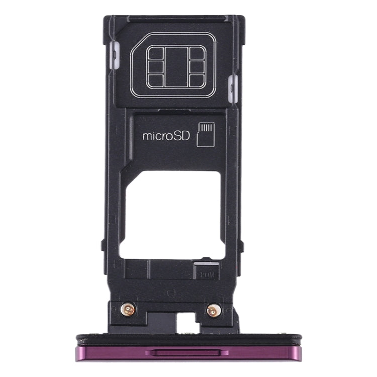 SIM Card Tray + Micro SD Card Tray for Sony Xperia XZ3(Purple) - Card Tray by PMc TechLife | Online Shopping South Africa | PMc TechLife | Buy Now Pay Later Mobicred