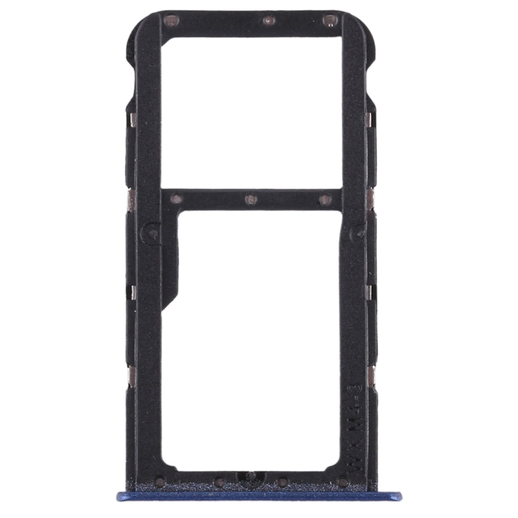 SIM Card Tray + SIM Card Tray / Micro SD Card Tray for Huawei Honor Play 7X (Blue) - Card Socket by PMc TechLife | Online Shopping South Africa | PMc TechLife | Buy Now Pay Later Mobicred
