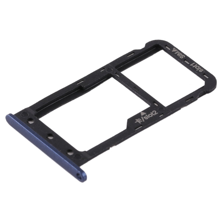 SIM Card Tray + SIM Card Tray / Micro SD Card for Huawei Enjoy 7 (Blue) - Card Socket by PMc TechLife | Online Shopping South Africa | PMc TechLife | Buy Now Pay Later Mobicred