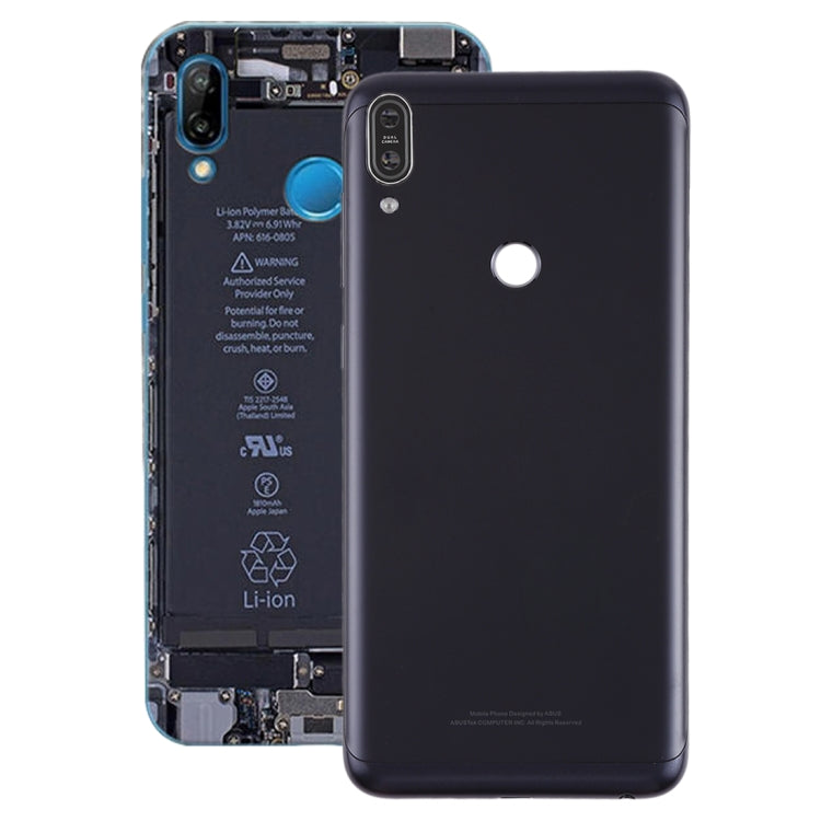 Back Cover with Camera Lens & Side Keys for Asus Zenfone Max Pro (M1) / ZB601KL(Black) - Back Cover by PMC Jewellery | Online Shopping South Africa | PMC Jewellery | Buy Now Pay Later Mobicred