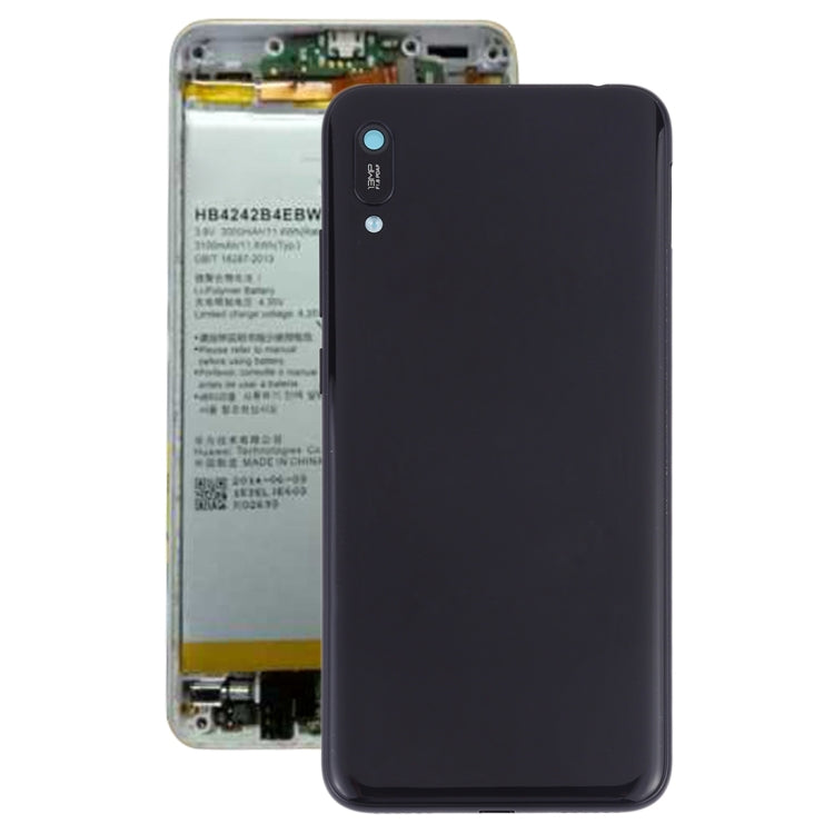 Battery Back Cover with Camera Lens & Side Keys for Huawei Y6 (2019)(Black) - Back Cover by PMC Jewellery | Online Shopping South Africa | PMC Jewellery