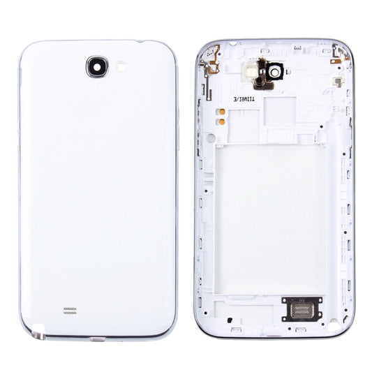 For Galaxy Note II / N7100 Middle Frame Bezel + Battery Back Cover (White) - Back Cover by PMC Jewellery | Online Shopping South Africa | PMC Jewellery | Buy Now Pay Later Mobicred