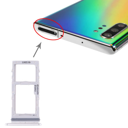 For Samsung Galaxy Note10+ SIM Card Tray + SIM Card Tray / Micro SD Card Tray (White) - Card Socket by PMC Jewellery | Online Shopping South Africa | PMC Jewellery | Buy Now Pay Later Mobicred