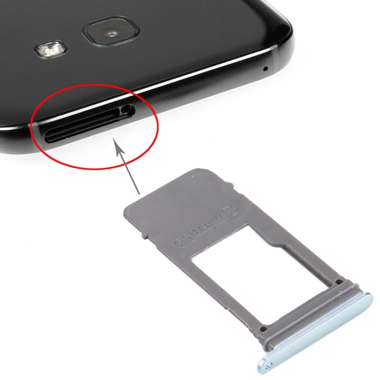 For Galaxy A5 (2017) / A520 & A7 (2017) / A720 SIM Card Tray + Micro SD Card Tray, Single Card (Blue) - free shipping - PMc TechLife - Order now!