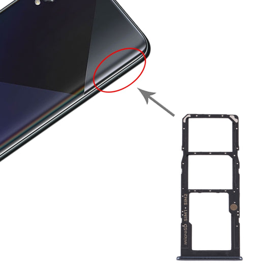 For Samsung Galaxy A50s SM-A507 SIM Card Tray + SIM Card Tray + Micro SD Card Tray (Black) - Galaxy A Series Parts by PMC Jewellery | Online Shopping South Africa | PMC Jewellery | Buy Now Pay Later Mobicred