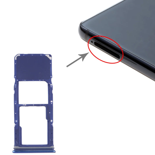 For Samsung Galaxy A9 (2018) SM-A920 SIM Card Tray + Micro SD Card Tray (Blue) - Galaxy A Series Parts by PMC Jewellery | Online Shopping South Africa | PMC Jewellery | Buy Now Pay Later Mobicred