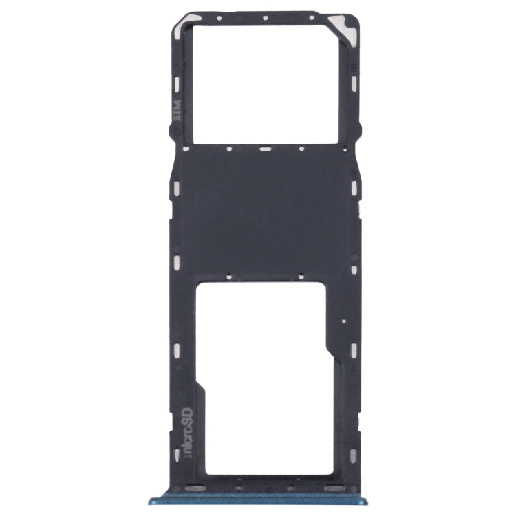 For Samsung Galaxy A03s SM-A037U Original SIM Card Tray + Micro SD card tray (Blue) - Card Socket by PMC Jewellery | Online Shopping South Africa | PMC Jewellery | Buy Now Pay Later Mobicred