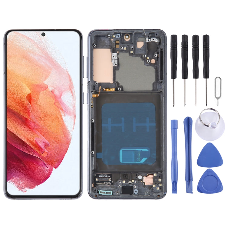 6.2 inch OLED Material LCD Screen for Samsung Galaxy S21 5G SM-G991B Digitizer Full Assembly With Frame (Black) - free shipping - PMc TechLife - Order now!
