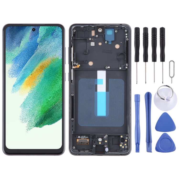 For Samsung Galaxy S21 FE 5G SM-G990B TFT Material LCD Screen Digitizer Full Assembly with Frame, Not Supporting Fingerprint Identification (Black) - LCD Screen by PMC Jewellery | Online Shopping South Africa | PMC Jewellery