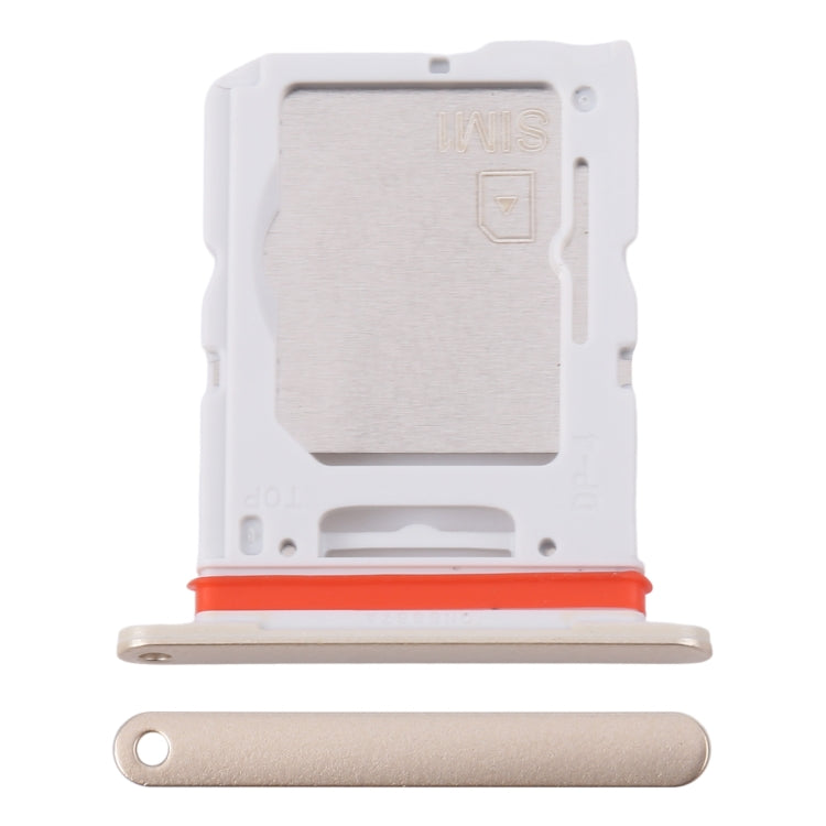 For Samsung Galaxy M55 SM-M556B Original SIM Card Tray + SIM Card Tray / Micro SD Card Tray (Gold) - Galaxy M Series Parts by PMC Jewellery | Online Shopping South Africa | PMC Jewellery | Buy Now Pay Later Mobicred