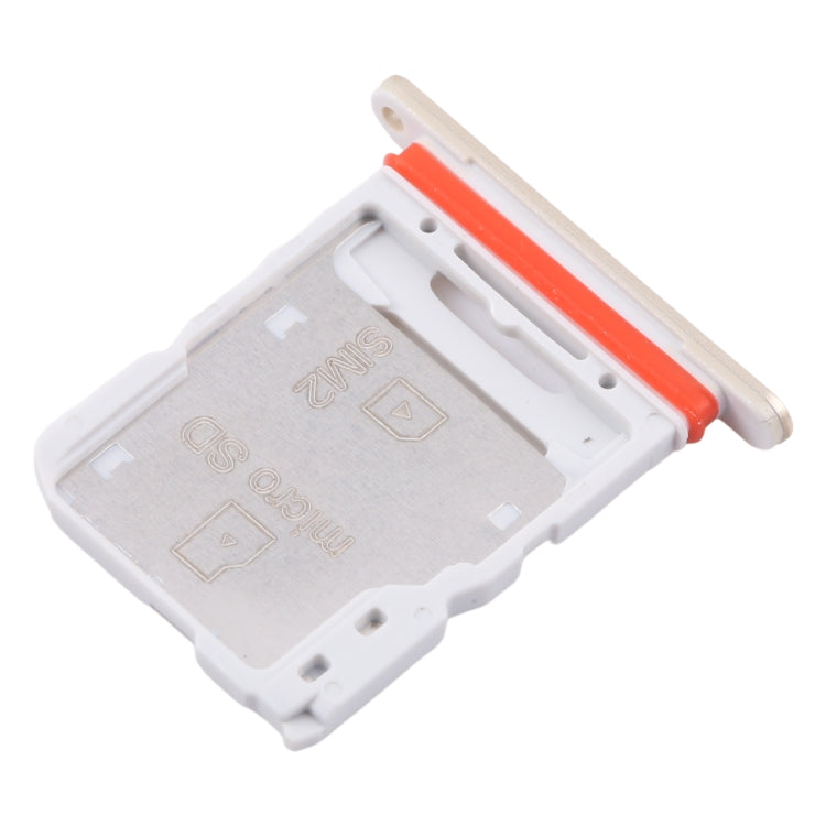 For Samsung Galaxy M55 SM-M556B Original SIM Card Tray + SIM Card Tray / Micro SD Card Tray (Gold) - Galaxy M Series Parts by PMC Jewellery | Online Shopping South Africa | PMC Jewellery | Buy Now Pay Later Mobicred