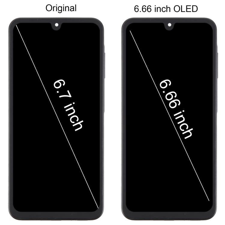 For Samsung Galaxy A26 SM-A266B 6.66 inch OLED LCD Screen Digitizer Full Assembly with Frame (White) - free shipping - PMc TechLife - Order now!