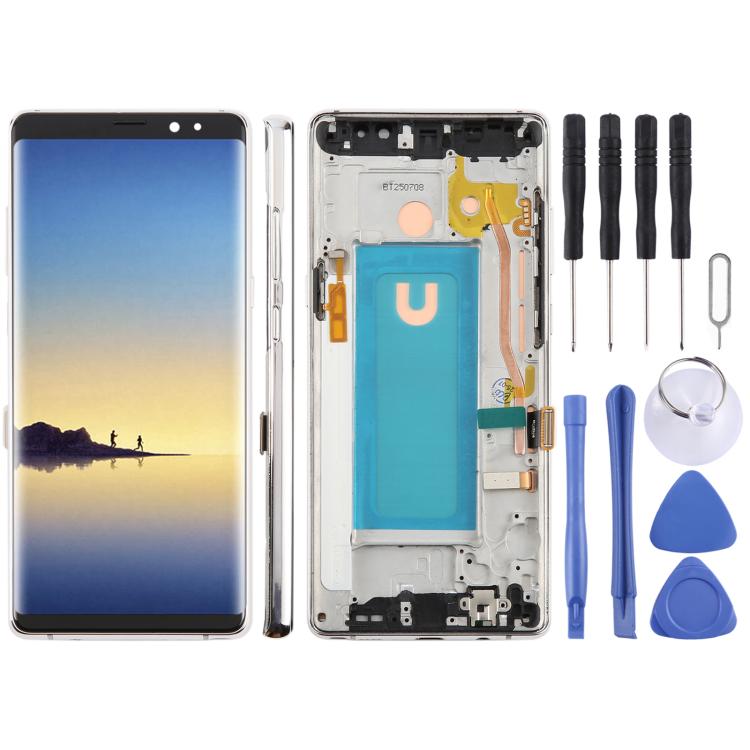 For Samsung Galaxy Note 8 SM-N950F 6.25 inch TFT LCD Screen Digitizer Full Assembly with Frame (Silver) - free shipping - PMC TechLife - Order now!