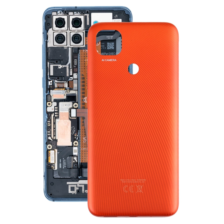 Original Battery Back Cover for Xiaomi Redmi 9C/Redmi 9C NFC/Redmi 9 (India)/M2006C3MG,M2006C3MNG,M2006C3MII,M2004C3MI(Orange) - Back Cover by PMC Jewellery | Online Shopping South Africa | PMC Jewellery | Buy Now Pay Later Mobicred