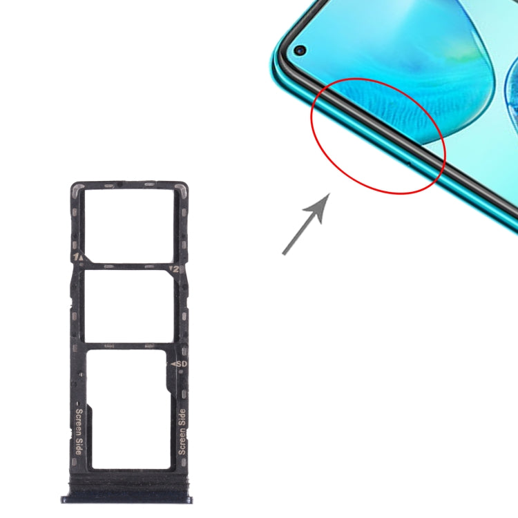 For Infinix Note 8i X683 SIM Card Tray + SIM Card Tray + Micro SD Card Tray (Blue) - Card Tray by PMc TechLife | Online Shopping South Africa | PMc TechLife | Buy Now Pay Later Mobicred