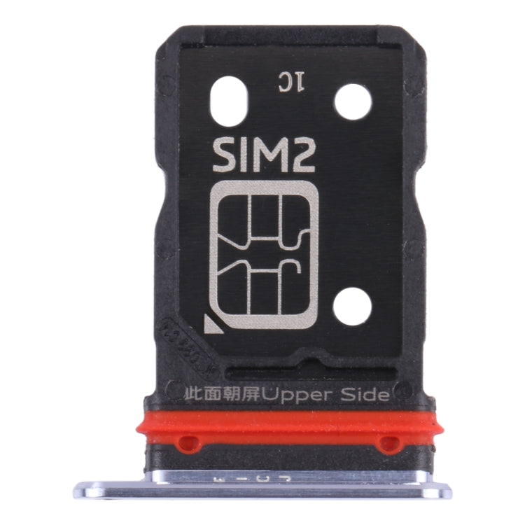 For Vivo S9 V2072A SIM Card Tray + SIM Card Tray (Silver) - Card Socket by PMc TechLife | Online Shopping South Africa | PMc TechLife | Buy Now Pay Later Mobicred