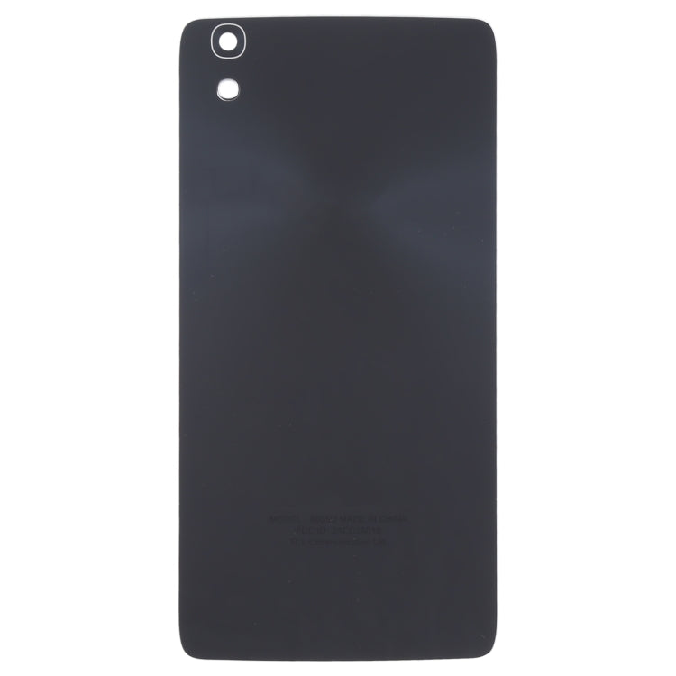 For Alcatel One Touch Idol 4 OT6055 6055K 6055Y 6055B 6055 Glass Battery Back Cover  (Black) - Back Cover by PMC Jewellery | Online Shopping South Africa | PMC Jewellery | Buy Now Pay Later Mobicred