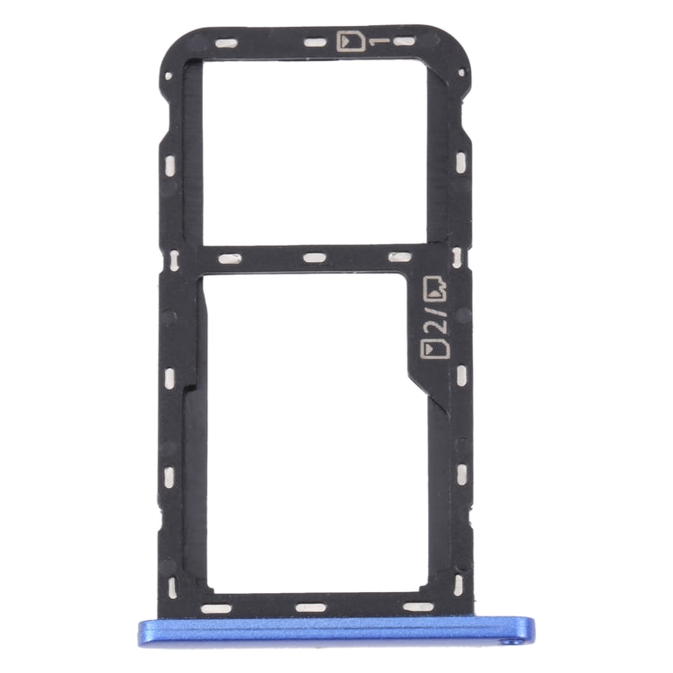 For ZTE Blade A52 SIM Card Tray + SIM Card Tray / Micro SD Card Tray (Blue) - For ZTE by PMc TechLife | Online Shopping South Africa | PMc TechLife | Buy Now Pay Later Mobicred