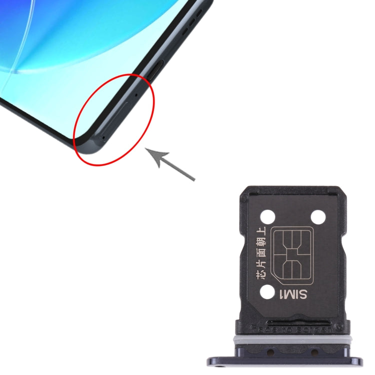 For OPPO Reno6 Pro 5G  SIM Card Tray + SIM Card Tray (Black) - Card Tray by PMc TechLife | Online Shopping South Africa | PMc TechLife | Buy Now Pay Later Mobicred