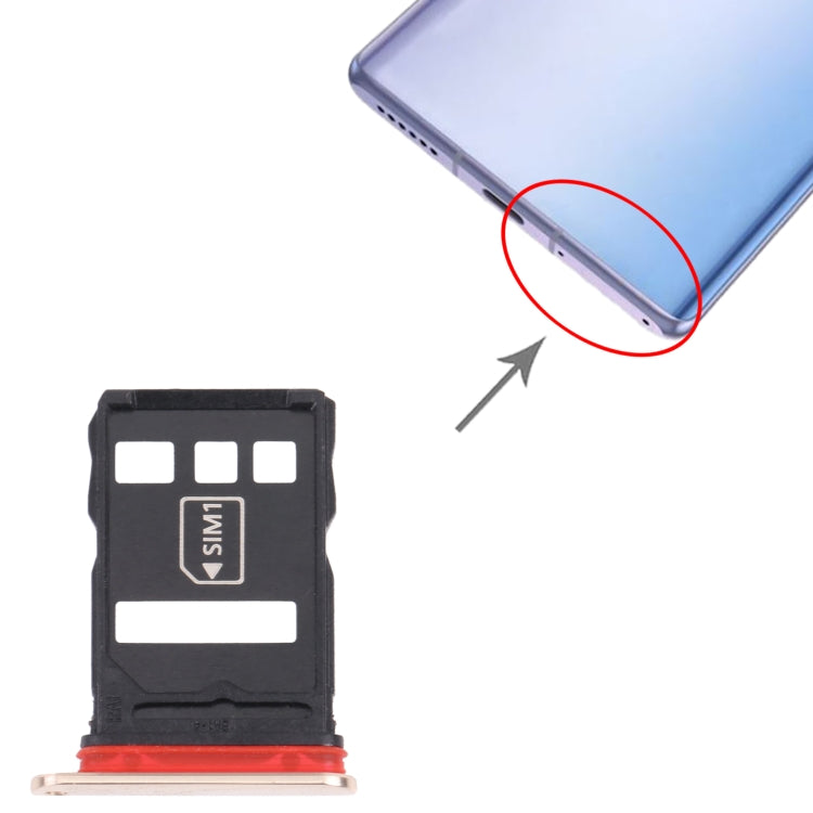 SIM Card Tray + NM Card Tray for Huawei Mate 40E 5G (Gold) - Card Socket by PMc TechLife | Online Shopping South Africa | PMc TechLife | Buy Now Pay Later Mobicred